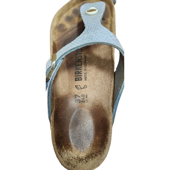 Birkenstock Gizeh REGULAR Sandals PYTHON upper Leather insole Thong/Toe Size 37 - Picture 9 of 12